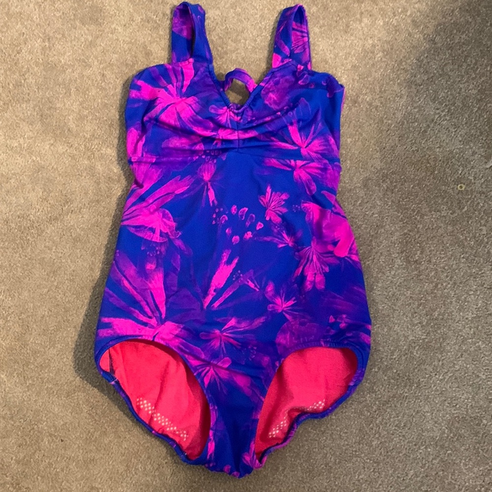 Blue water dancewear leotard